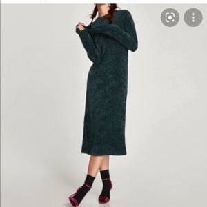 Tara trafaluc chenille emerald green sweater dress